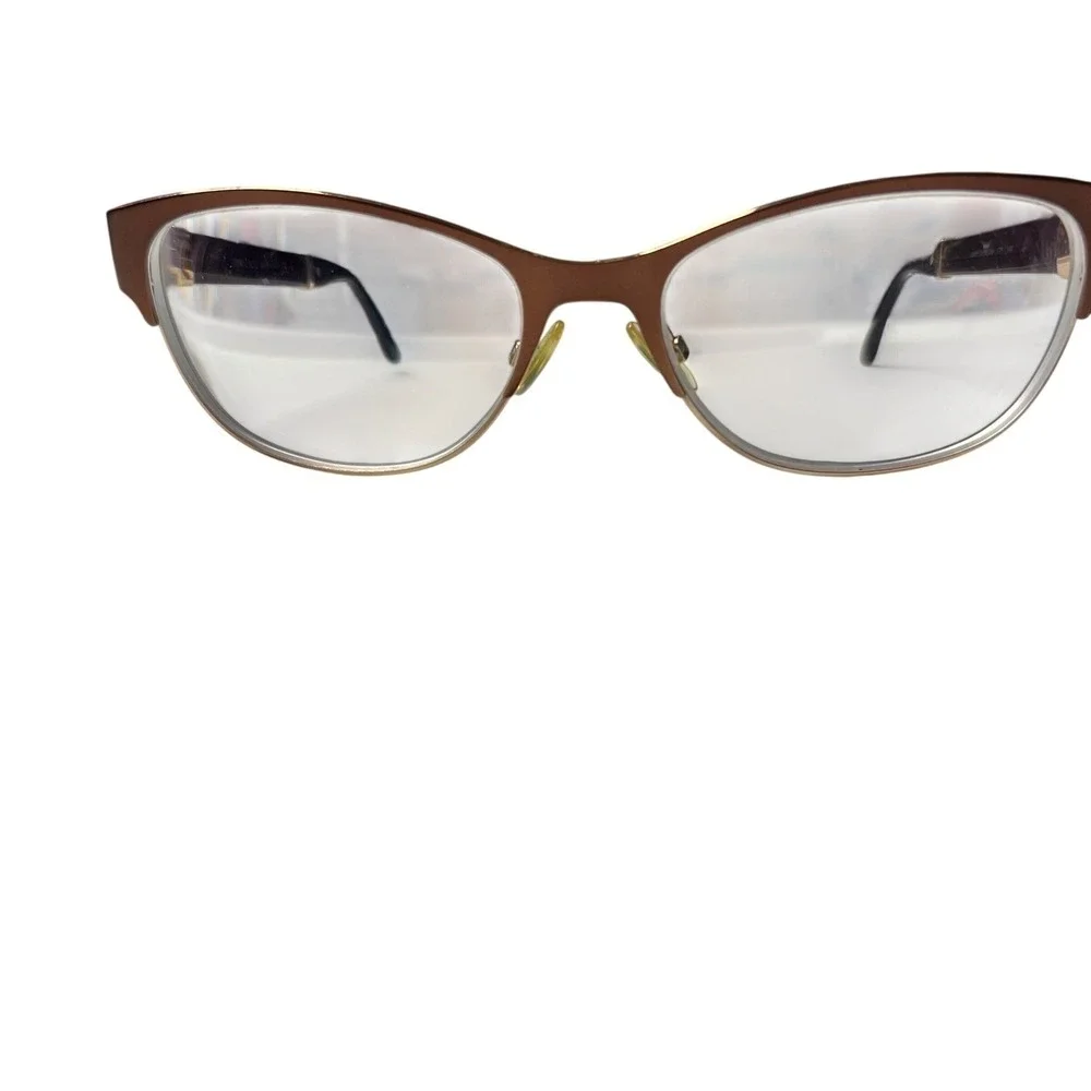 Jimmy Choo Cat Eye Eyeglasses Frames Gold‎ Brown Italy Luxury Designer